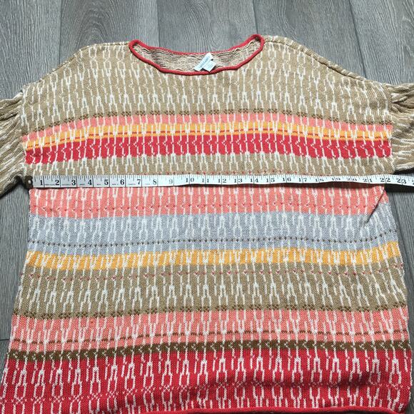 Sundance Womens Knit Jacquard Aztec Multicolor Pullover Sweater Linen Cotton XL - Picture 4 of 9